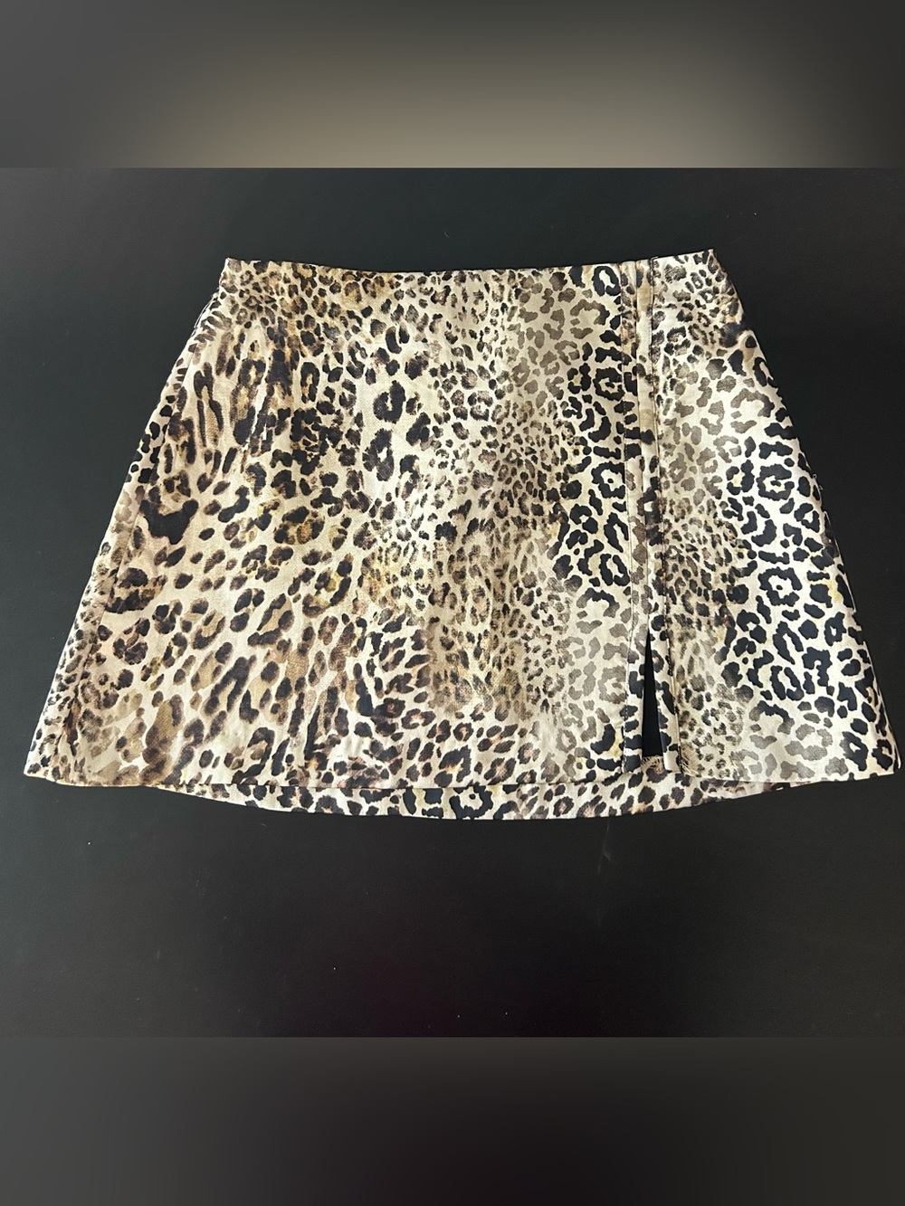 Zara Leopard Print Mini Skirt - Beige, Brown, Black